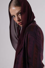 Purple silk Zainah cut Abaya