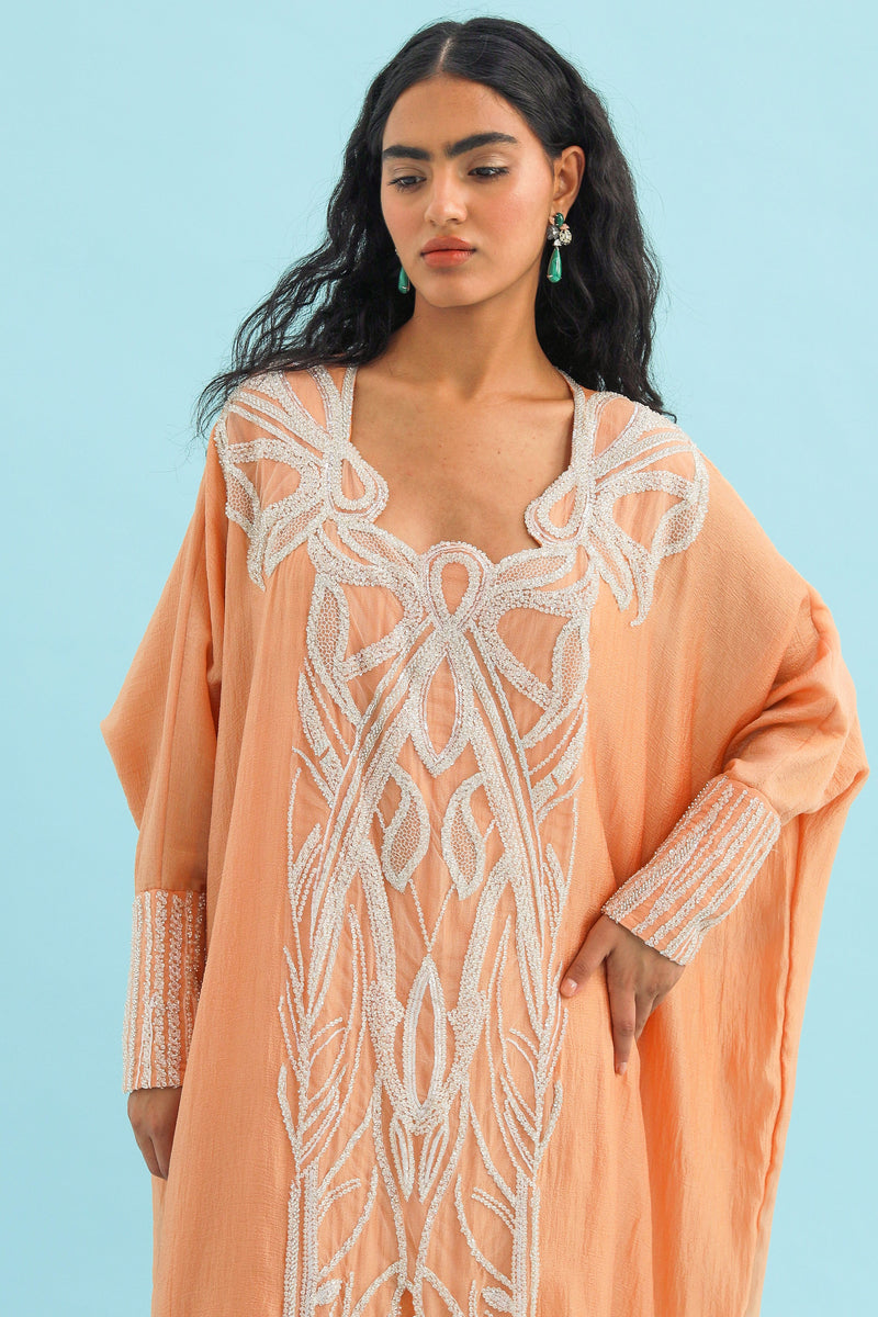 Orange thobe Kaftan – Hessa Falasi