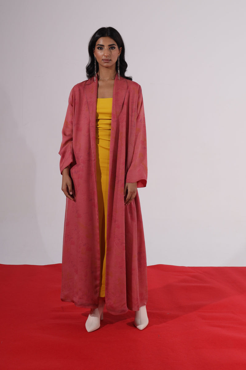 Orange Silk Abaya
