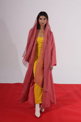 Orange Silk Abaya