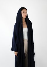 Navy Blue v-Neck Abaya