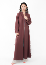 Burnt Rose Zainah Cut Abaya