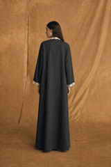 Black With Cream Dantil Flower Lace