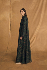 Black and Green Mixed Organza