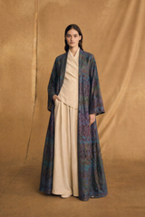Zainah Cut Abaya - Black Toor on Full Front Sleeves
