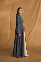 Zainah Cut Abaya - Black Toor on Full Front Sleeves