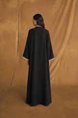 Overlap Abaya - Curvy Loops - Black