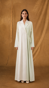 Notched Collar Abaya - Mixed Colour&nbsp;