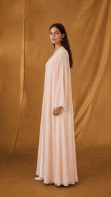 v Neck Abaya - Curvy Machine Emb.