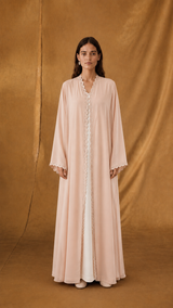 v Neck Abaya - Curvy Machine Emb.