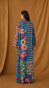 Zainah Cut Abaya - Mixed Flower with Mixed Colour