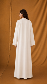 v Neck Abaya - Sequin Bead Lace