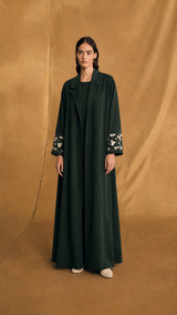 Zainah Circle Abaya - Bead Emb. and Crystal Line