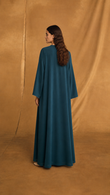 v Neck Abaya - Curvy Machine Emb