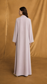 Notched Collar Abaya - Hanging Bead