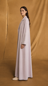 Notched Collar Abaya - Hanging Bead