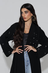 Zainah Cut Abaya With Hanging Beads