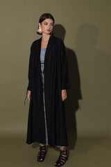 Zainah Cut Abaya With Tie Ropes