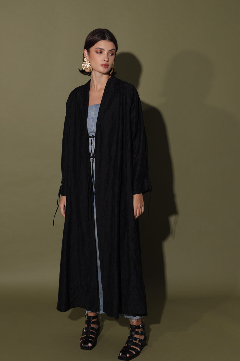 Zainah Cut Abaya With Tie Ropes