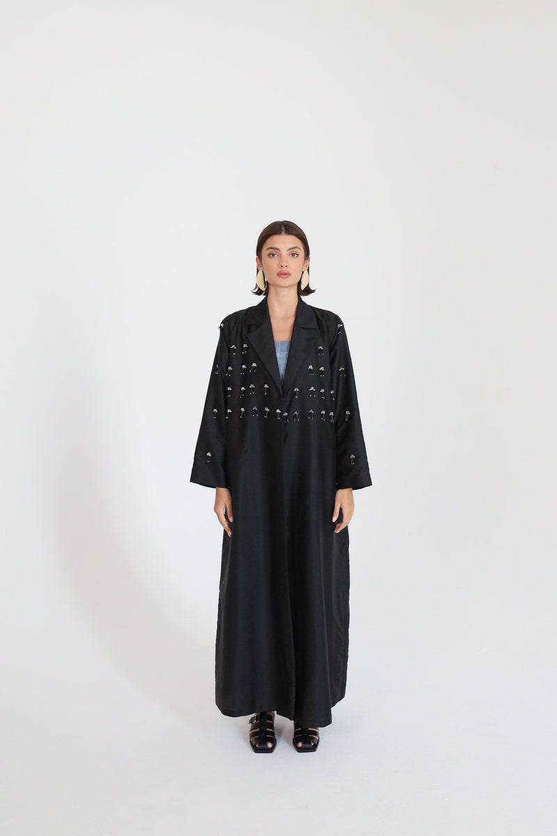 Zainah Cut Abaya With Hanging Beads
