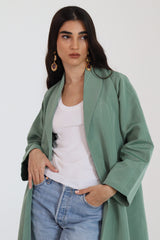 Zainah Cut Abaya in Green Wood