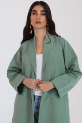 Zainah Cut Abaya in Green Wood