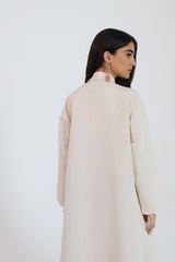 Zainah Cut Abaya in Beige Wood