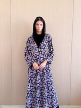 Zainah cut abaya in Mixed Printed Chiffon