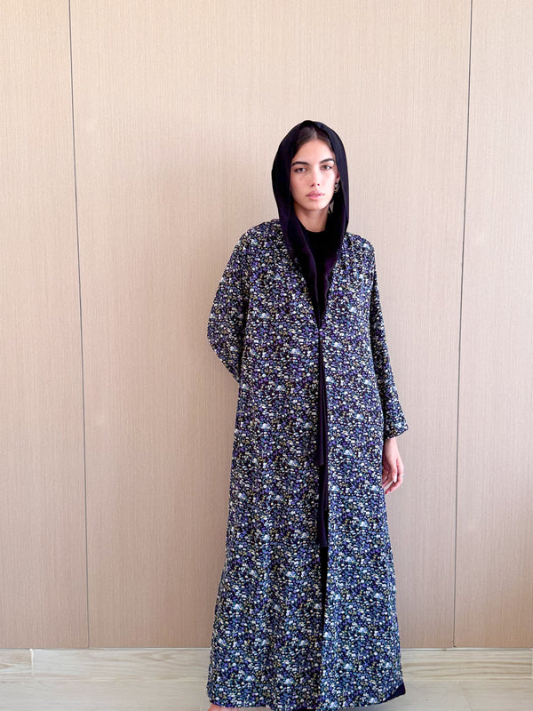 New Zainah Cut Abaya in mixed printed Chiffon