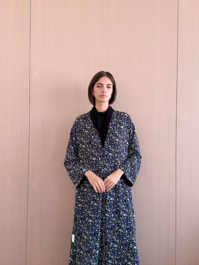 New Zainah Cut Abaya in mixed printed Chiffon