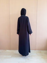 V High Neck Chinese Collar Abaya