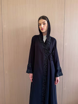 V High Neck Chinese Collar Abaya
