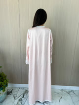 V neck kaftan with Moroccan Lace on Front