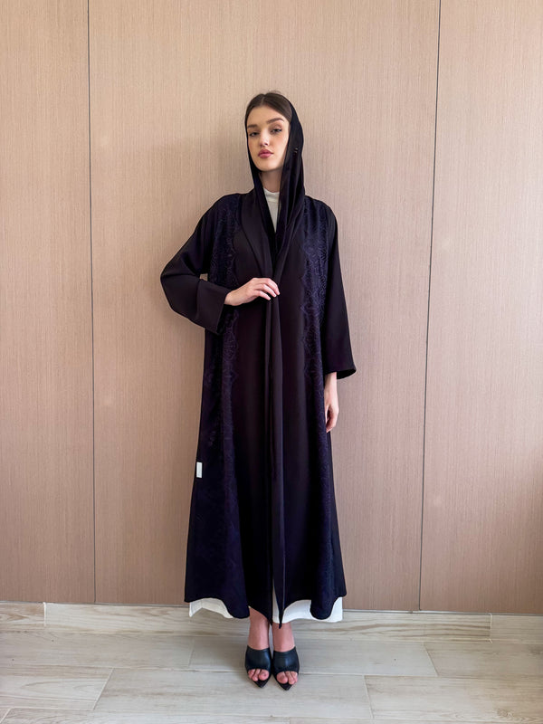 Zainah Cut Abaya with Dantil lace