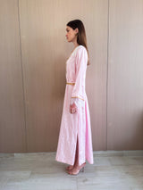 V Neck Kaftan With Morocan Lace and Buttons