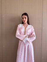 V Neck Kaftan With Morocan Lace and Buttons