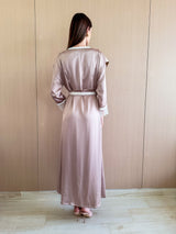 V Neck Kaftan with Patch Lace on Front Panel