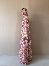 V Neck Abaya - Curvy Crochet Lace on Front and Sleeves