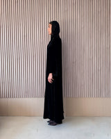 Zainah Cut Abaya - Black Velvet