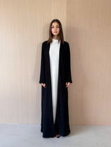 Straight v Neck Abaya - Dantil Lace in Full Front