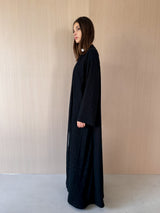 Straight v Neck Abaya - Dantil Lace in Full Front