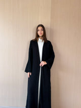 Straight v Neck Abaya - Dantil Lace in Full Front