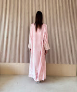 Box Neck Normal Cut Kaftan - Silver Sequin Lace