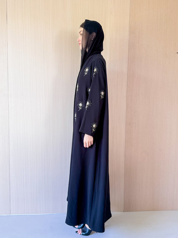 V neck abaya with Embellished works
