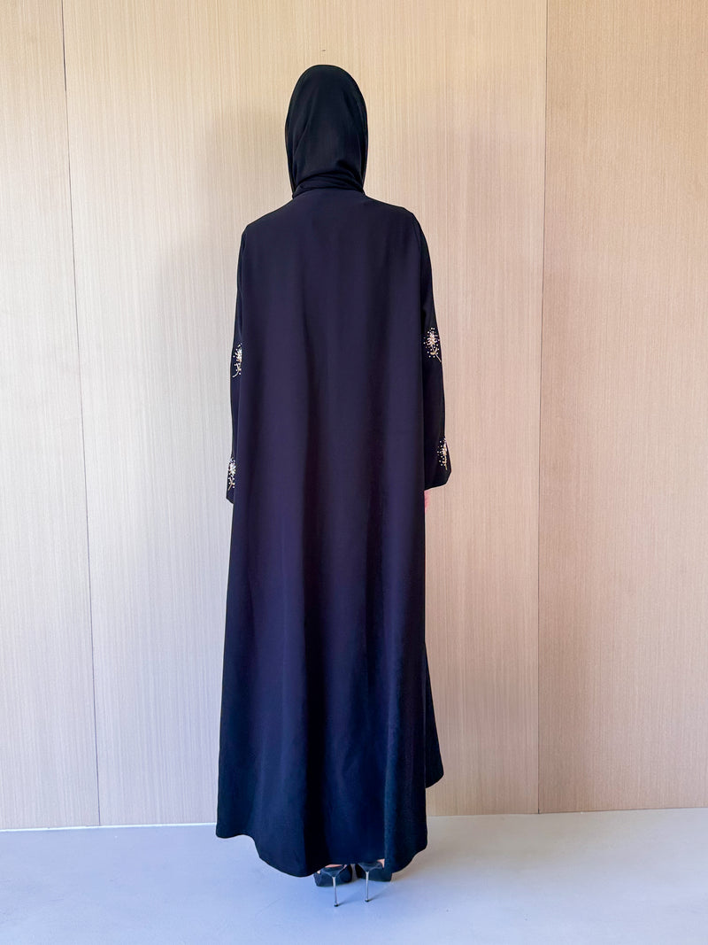 V neck abaya with Embellished works
