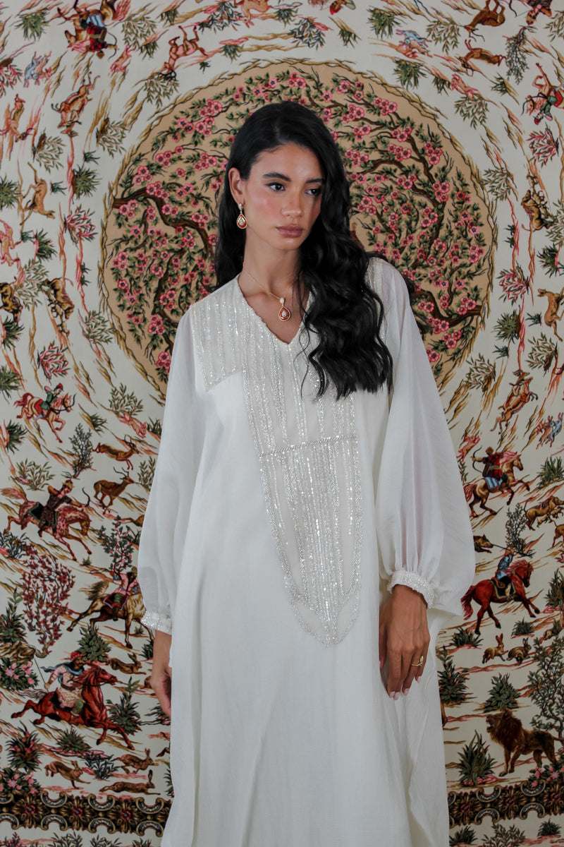 Off-White bead lace Kaftan