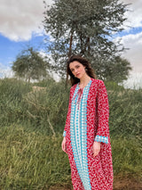 Round v Neck Kaftan - Tie Rope on Front