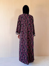 Zainah Cut Abaya - Two Curvy Line Crochet Lace