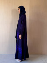 V Neck Abaya With Tie Rope on Front and Sleeves