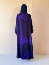 V Neck Abaya With Tie Rope on Front and Sleeves